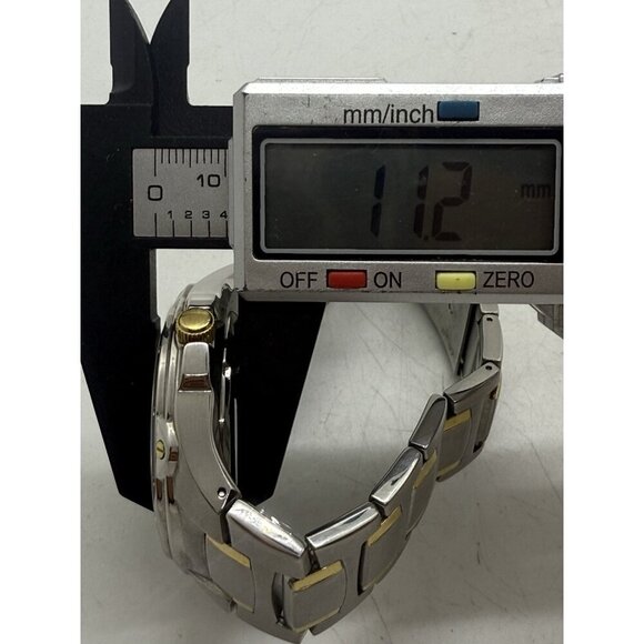 Pulsar VX42-X310 Stainless Steel Men's Watch Round Silver Gold Tone WR 100M Date - Picture 7 of 7